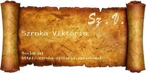 Szrnka Viktória névjegykártya